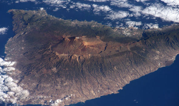 Taivaalta otettu kuva Teneriffasta